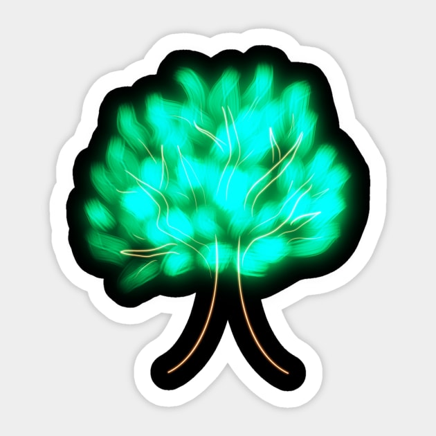 luminous tree Sticker by Keen_On_Colors